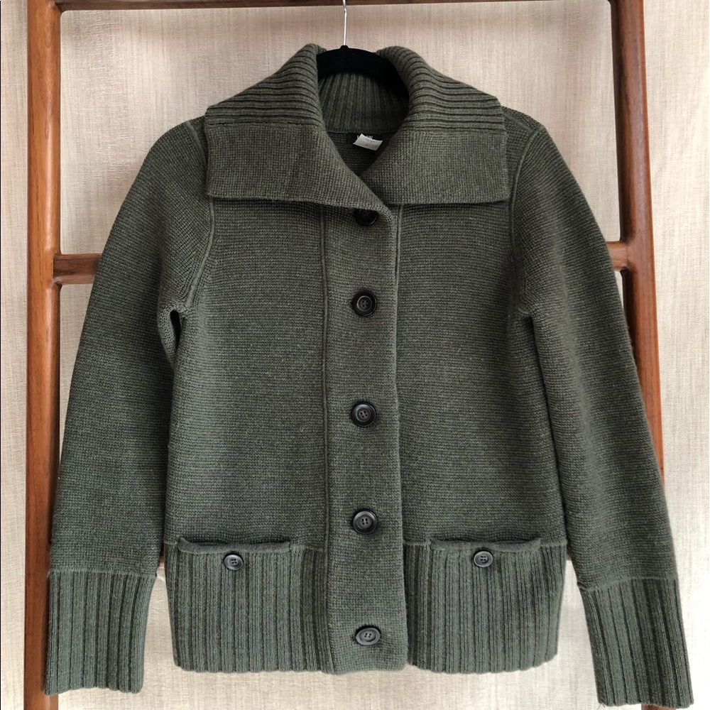 J.Crew Merino Wool Sweater Jacket size small